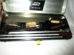 Vintage Sears Roebuck and Co gun cleaning kit, No. 2152 12-16Ga, 20-28Ga, 410Ga