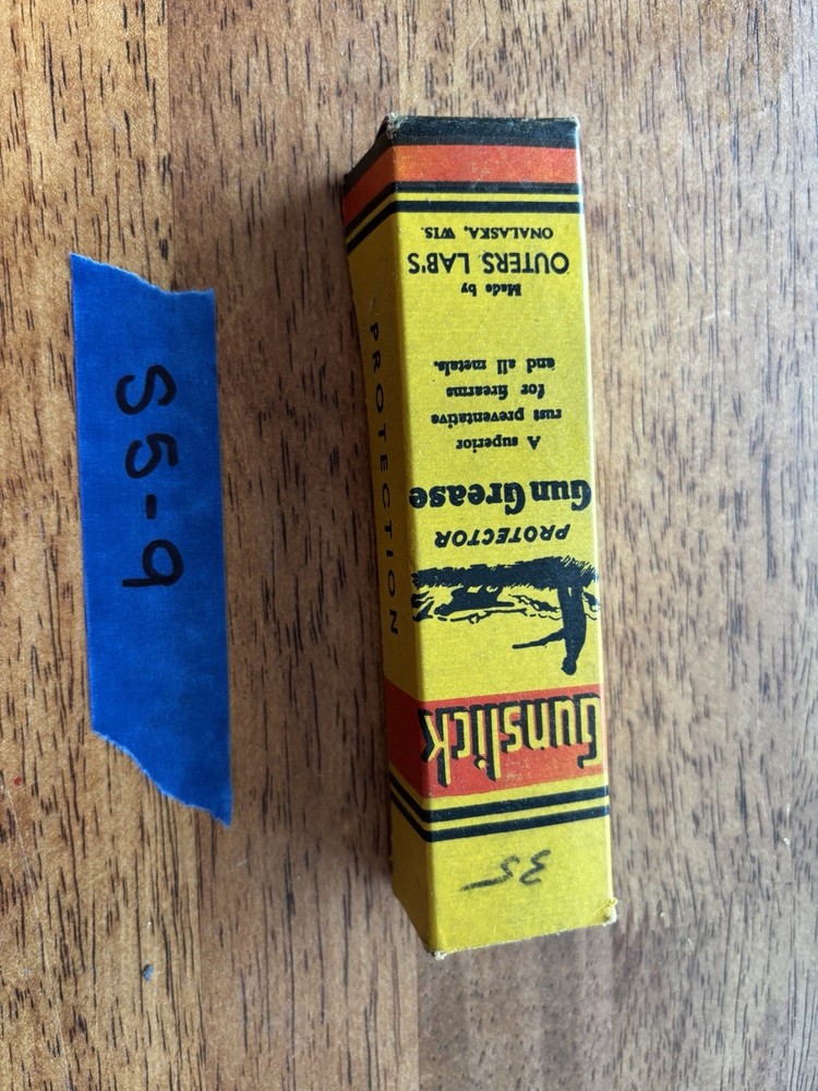 Gunslick Gun Grease Preservative Protection Yellow Black Red Outers Labs