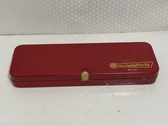 Vtg Outers Gunslick Rifle Cleaning Kit No. 477 .22 Cal In Red Metal Case