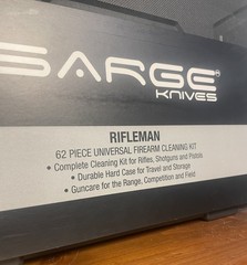 Sarge Knives Rifleman Universal Gun Cleaning Kit With Hard Case 62 Pieces