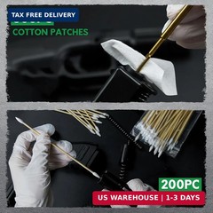 Gun Cleaning Supplies – Cleaning Patches and Cotton Swabs, 6″ Long Cotton Swab &