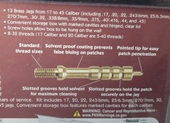 TIPTON 13-Piece Brass Jag Set /w Storage Case for Rifle Cleaning and Maintenance