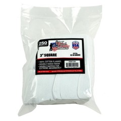 Pro-Shot Gun Cleaning Patches Cotton for 20-12ga Shotgun 3 Inch 250