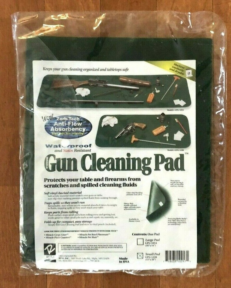 Gun Cleaning Pad Mat Green Shotgun Rifle Hunting Shooting Waterproof Vinyl Back