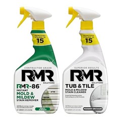 RMR Complete Mold & Mildew Stain Eraser System – No-Scrub Tub & Tile Cleaner +
