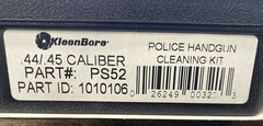 KleenBore POLICE & TACTICAL .44.45 POLICE HANDGUN GUN CLEANING KIT PS52