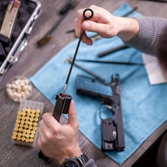 2PCS Handgun Cleaning Kit with Bronze Nylon Bore Brush & Rod