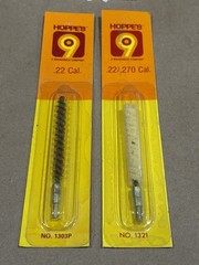 Vintage NOS Hoppe’s Gun Cleaning Cotton Swab .22-.270 Caliber No. 1321 & Brush