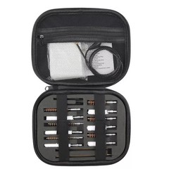 42 Piece .22 22LR .223 556 Rifle Gun Cleaning Kit Metal Brush Cleaner with Pouch