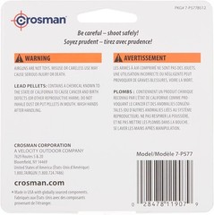 Crosman 7-P577 Pointed .177-Caliber Pellets, 1.00 x x 1.00″, lead