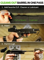 Bore Cleaner Gun Cleaning Kit for 12Ga / 5.56 / 9mm Gun Cleaning Snake, Gun C…