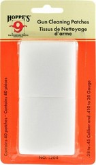 40 Ultra-Absorbent Cleaning Patches for .38-.45 Caliber & 20 Gauge