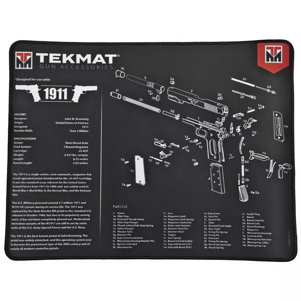 TekMat 1911 Ultra Premium Gun Cleaning Mat 15″ x 20″ – TEKR201911