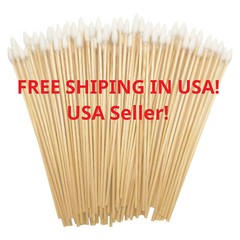 Cotton Swabs Swab POINTED TIP Q-tip 500 Pieces 6″ Wood Guns Firearm Cleaning