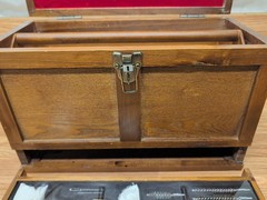 Handmade Wood Gun Cleaning Kit Box For Rifles Handguns Shotguns