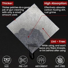 Lint Free Gun Cleaning Patches and Swabs – 1200pcs – Fits Most Caliber Firearms