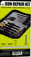 14Pc Gun Repair Kit in a Zippered Case, 9Pc Rolling Punch, 3Pc Double Ended Brsh