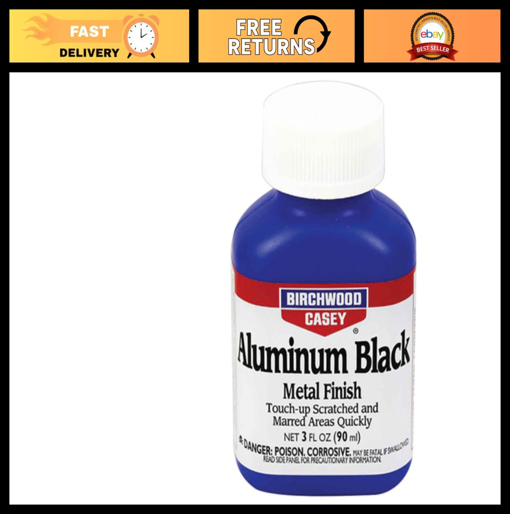 Fast-Drying Aluminum Black Metal Finish for Gun Restoration & Cleaning, 5 oz
