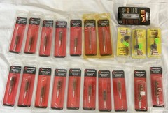 large lot mostly Kleenbore brushes, jags, mops, adapters w/ boxes FREE shipping