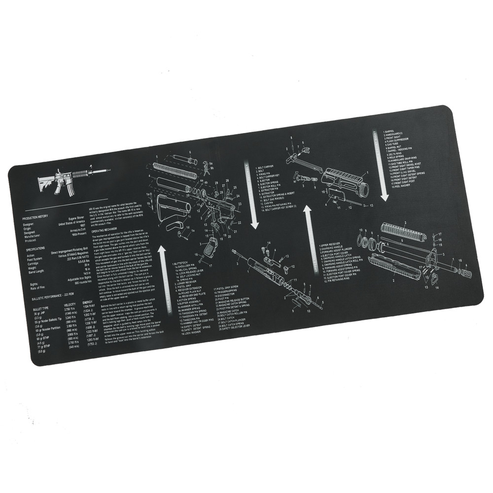 AR15 Gun Cleaning Mat for Rifle Pistol Shotgun, Large Gun Mat 36″x12″