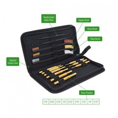 24 Piece set ASR Outdoor Gun Cleaning Kit Brass Punches Brushes and Patches