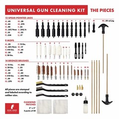 Gun Cleaning Kit for Rifle Pistol Shotgun Muzzleloader for any Caliber Universal