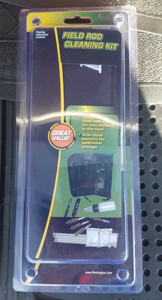 New Remington Field Rod Cleaning Kit Case Patches Brushe .22 .223 .243 .270 .30