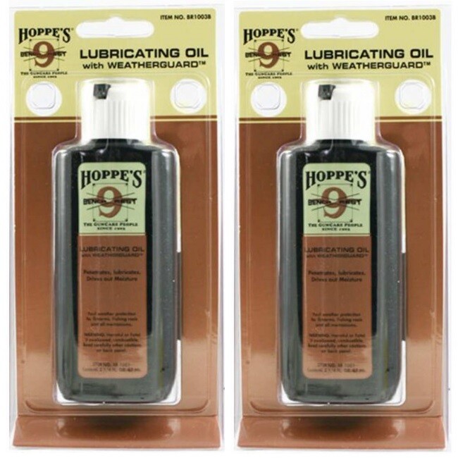 TWO BOTTLES Hoppe’s Bench Rest Lubricating Oil with Weatherguard 2.25 oz