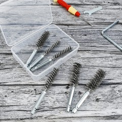 Efficient 6-Piece Brush Set with Twisted Wire Bristles for Ultimate Cleaning