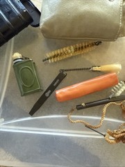 German RIFLE, PISTOL CLEANING KIT IN CANISTER RG57 TGL 108-54004