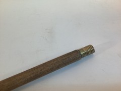 Antique 10-12 gauge shotgun cleaning rod wood wire brush 3-4 piece