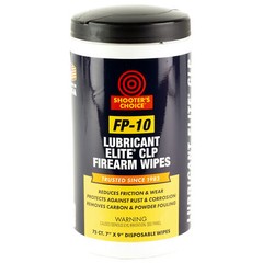 Shooter’s Choice Wipes/Gun Cleaner/Maintenance FP-10 Lubricant Elite 7×9″ 75 ct