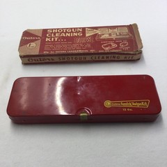Vintage Outers Shotgun Cleaning Kit 12 Gauge Red Case Gun Oil Solvent Patches