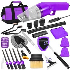 20PCS Car Cleaning Kit, Car Interior Detailing Kit with High Power Purple