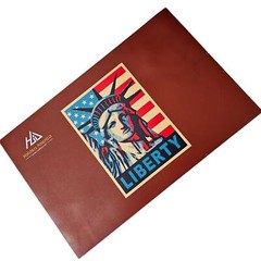 Custom Pistol LEATHER GUN CLEANING MAT Colt, Glock, measures 11″ x 17″ Liberty