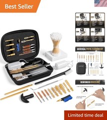 Universal Gun Cleaning Kit for .22 to .45 Cal Handguns – Compact & Portable