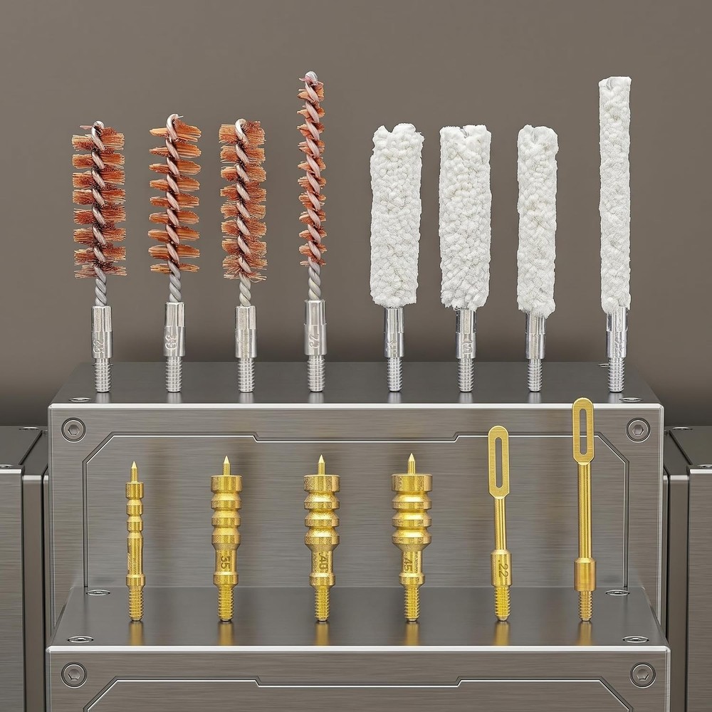 Phosphor Bronze Bore Brush Kit – Universal Multi-Caliber Gun Cleaning Brush Set