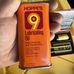 Vintage Hoppe’s No. 9 Gun Cleaning Kit-Orng Case Half Full Bottle Missing 1 Rod
