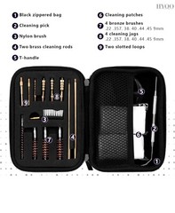 For Gun Handgun Pistol Rifle 43 Pcs Cleaning Kit Set 22.357.38,9mm.45.40