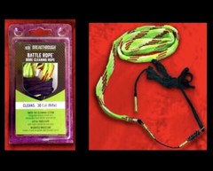 BATTLE ROPE .30 Cal (Rifle) w Weighted Brass End,bronze Brush & Bristle Brush