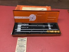 Vintage Marbles Gun Cleaning Kit Steel Case With Cardboard Slip Cover Good Color