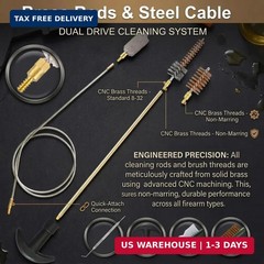 Gun Cleaning Kit Universal Supplies for Rifle Pistol Shotgun with Portable Carry