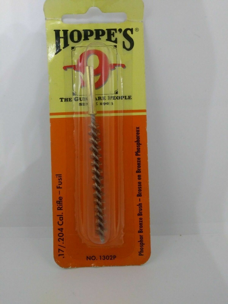 Hoppes Phosphor Bronze Brush for .17/.204 Caliber + .22 Cal Rifle Nylon Brush