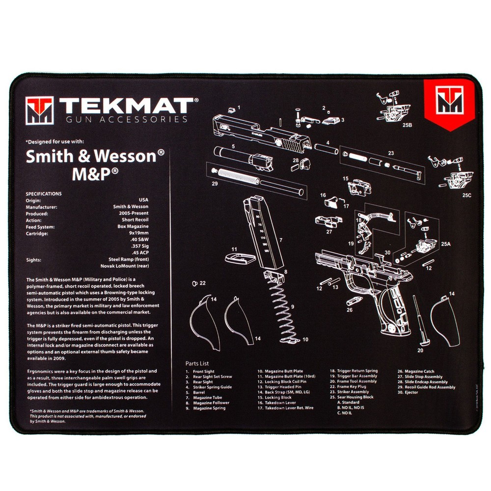 TekMat Ultra Premium Gun Cleaning Mat – 20″ X 15″ – Smith & Wesson M&P