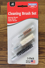 Birchwood Bronze Cleaning Brush Set Cotton Mop Nylon Brush Fits .45 3 Pack USA
