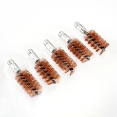 5 x Bronze Bristle Bore Cleaning Brush .20 Gauge 5/16-27 Thread with 50 Patches