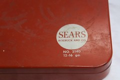Vtg Sears Roebuck & Co 12-16 Gauge Gun Cleaning Kit No 2140 Red Tin Box