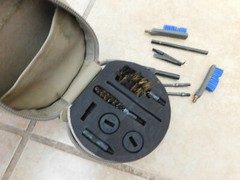 CLEANING CHAMBER BRUSH SET FOR CAL-40 , .45, 9mm