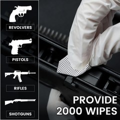 2000PCS Gun Cleaning Patches, 2″ Lint Free Patches, Highly Absorbent Square C…