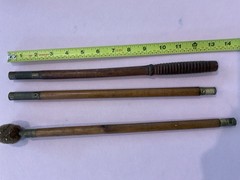 ANTIQUE GUN RIFLE SHOTGUN WOOD BRASS CLEANING ROD BARREL 3 PIECE WOODEN